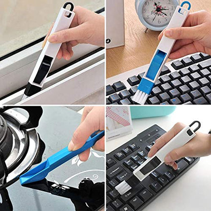 iKonbi Corners & Edges Dust Cleaning Brush for Window Frame, Keyboard with Mini Dustpan Window Cleaner Brushmultiucoloured