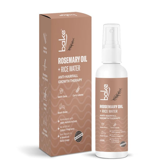 BAKE Rosemary Oil Hair Growth Serum Spray With Rice Water & Methi Dana | For Hair Fall, Ha