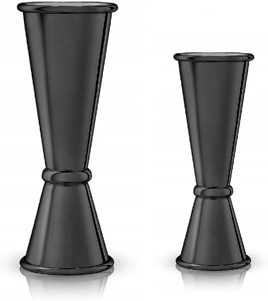 iKonbi Stainless Steel Black Matt Japanese Peg Measure 20/40, 30/60 ml- Set of