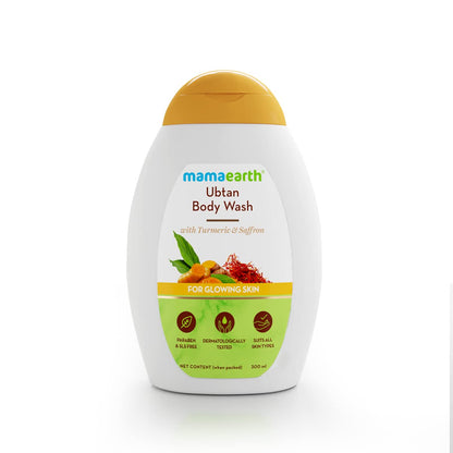 Mamaearth Ubtan Body Wash: Turmeric & Saffron, 300