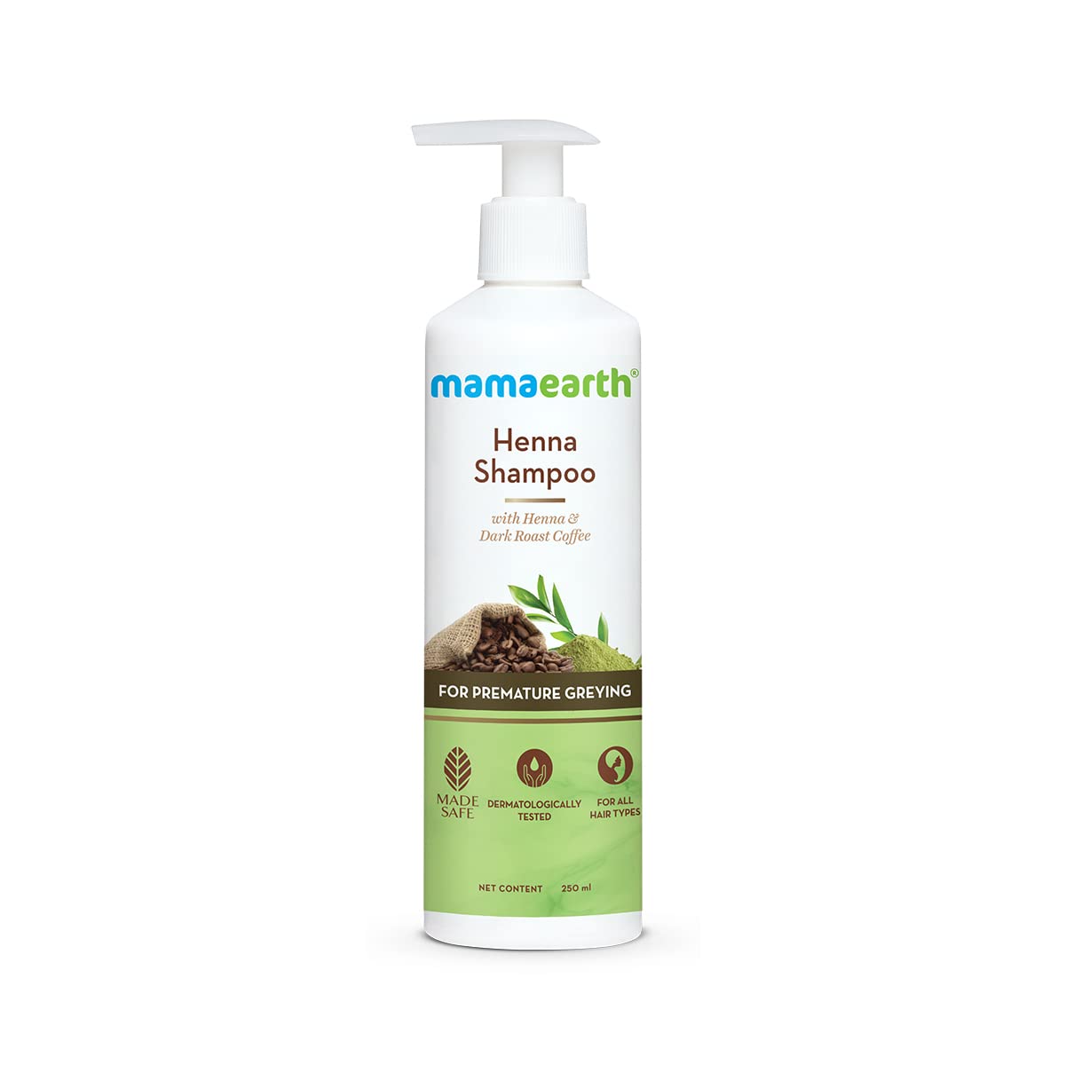 Mamaearth Henna Shampoo: Henna & Deep Roast Coffee, 250