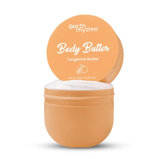 Earth Rhythm Tangerine Body Butter: Mango Seed Butter & Rosehip Oil,