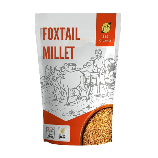 B&B Organics Foxtail Millet: 1kg, Thinai Arisi, Whole