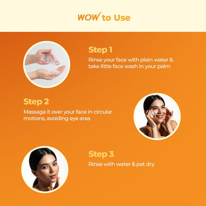 WOW Vitamin C Face Wash with Brush: 100 ml