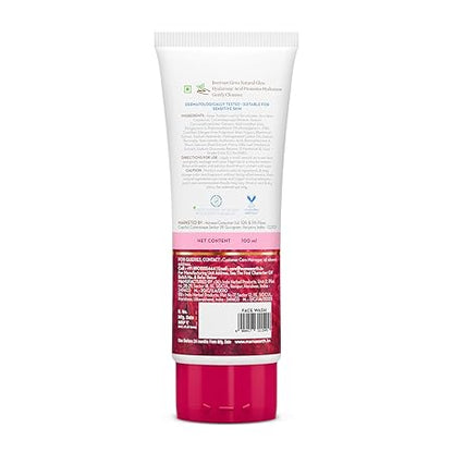 Mamaearth Beetroot Gentle Face Wash with Hyaluronic Acid For Hydrated Pink shine -100Ml
