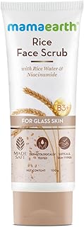 Mamaearth Rice Face Scrub for smooth Skin, With Rice Water & Niacinamide for Glass Skin -