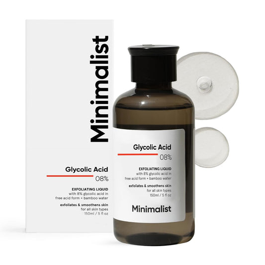 Minimalist 8% Glycolic Acid Toner: Exfoliating, Bamboo Water,