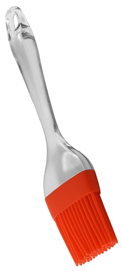 iKonbi Stainless Steel Round Shape Butter Dish with Buttering Brush