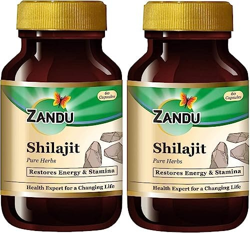 Zandu Shilajit Capsules, Infused with Goodness of Natural Shilajit Extracts, Helps