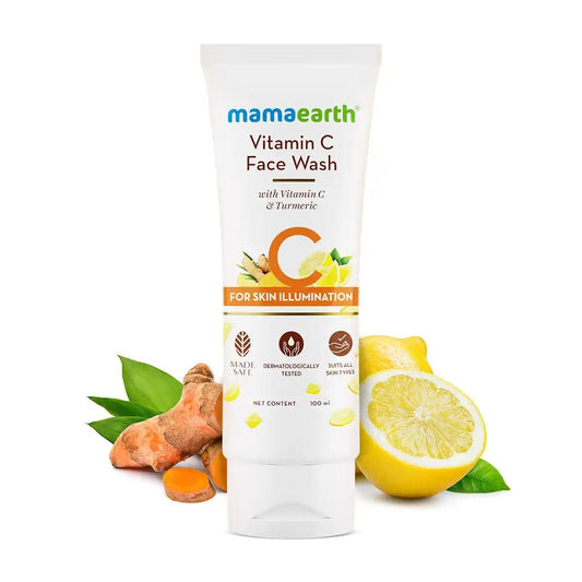 Mamaearth Vitamin C Face Wash: Vitamin C & Turmeric, 100