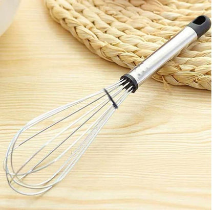 iKonbi Stainless Steel Mini Kitchen Whisk, Egg Beater, Blending, Beating, Stirring Multi Utility Whisk-Silver