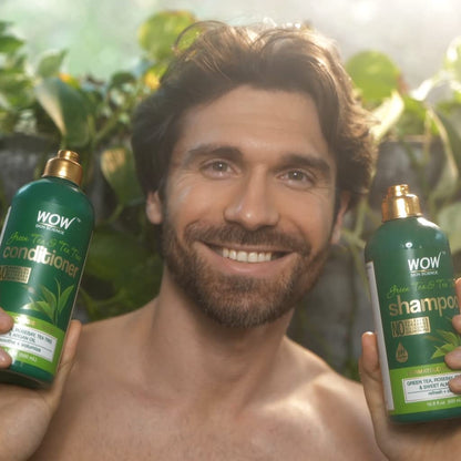 WOW Green Tea & Tea Tree Shampoo & Conditioner Set: 500 ml each