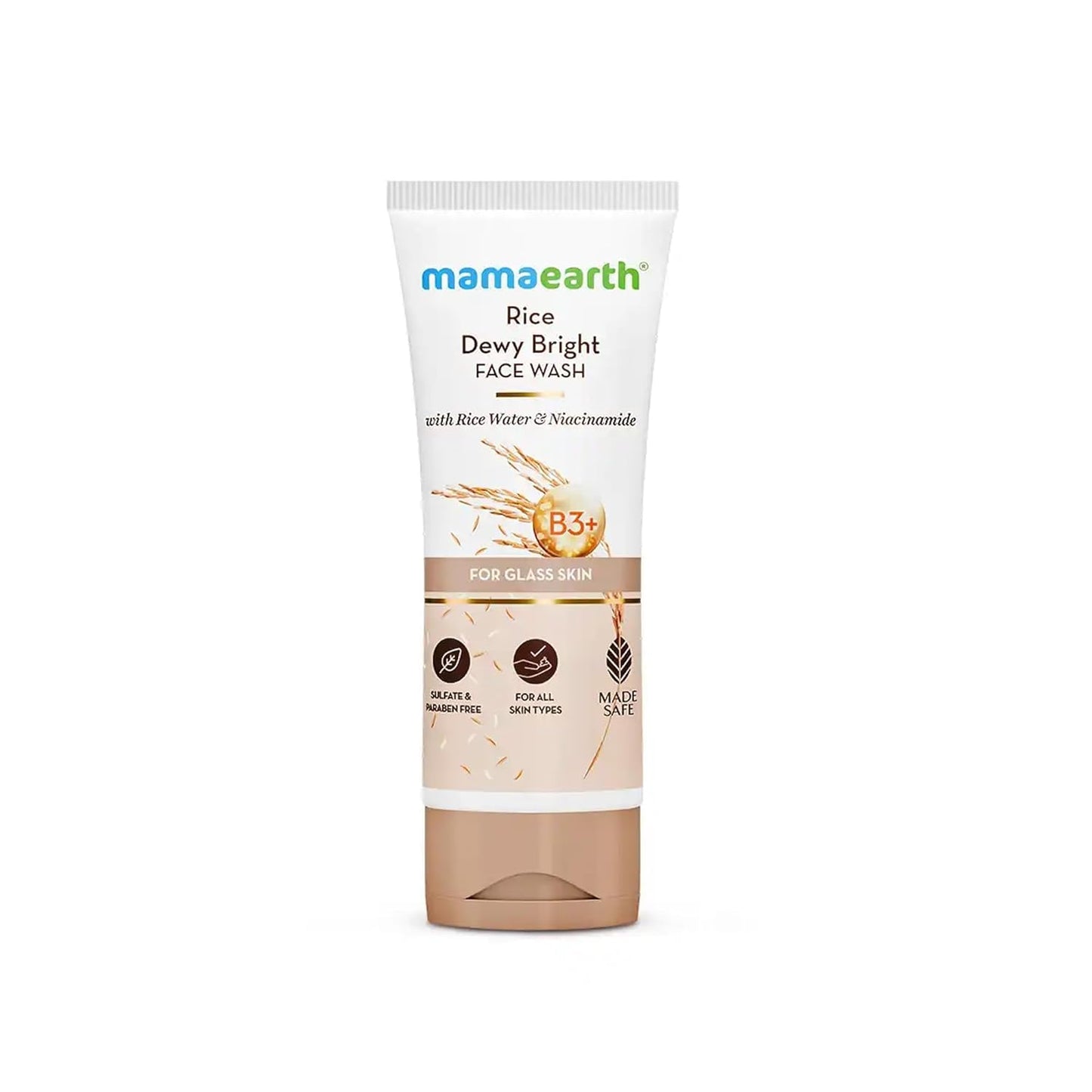 Mamaearth Rice Face Wash: Rice Water & Niacinamide, 100 ml