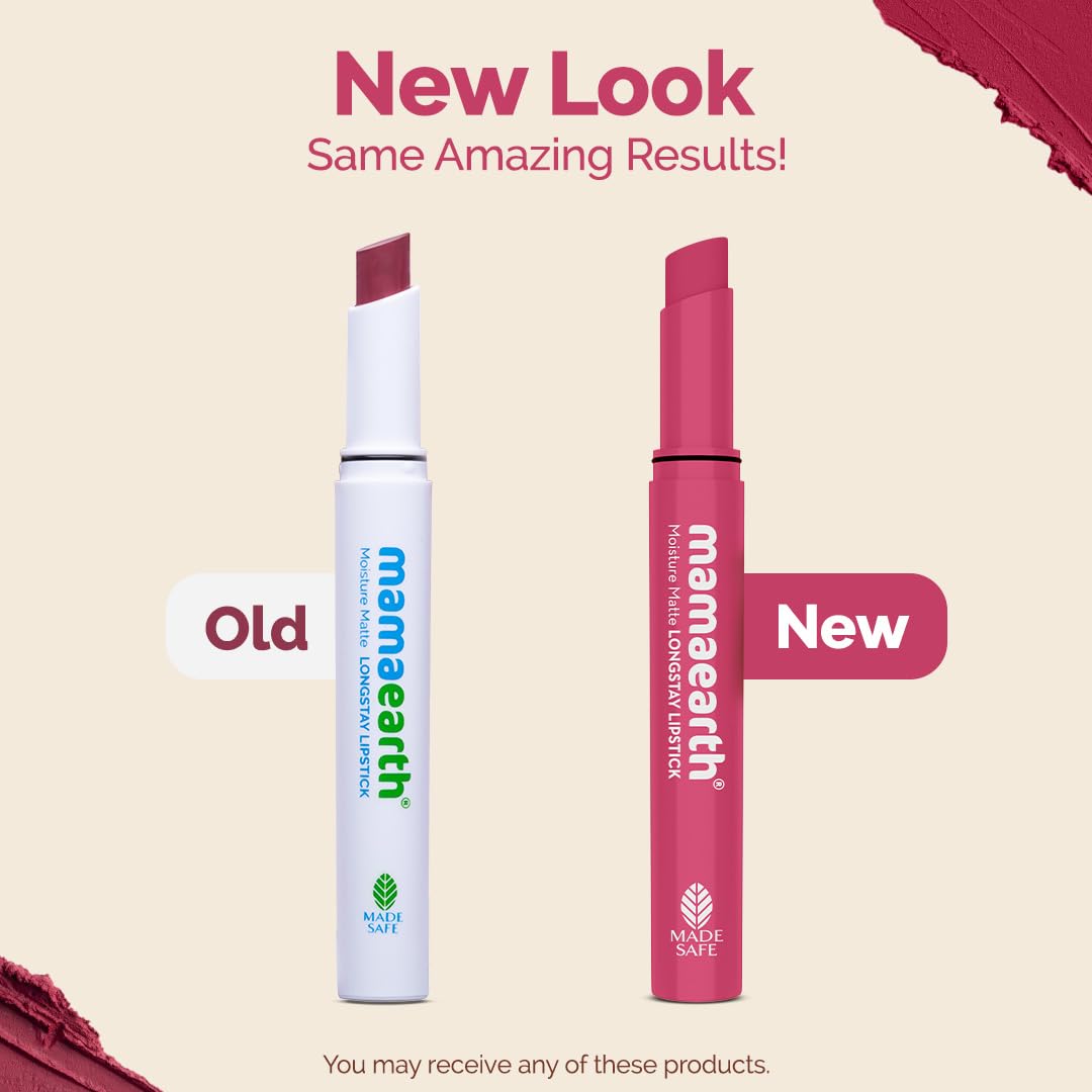 Mamaearth Moisture Matte Lipstick: 03 Candyfloss Pink, Avocado Oil & Vitamin E, 2 g