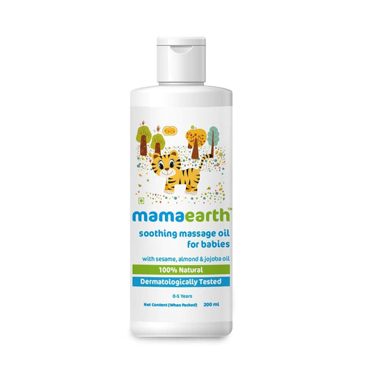 Mamaearth Soothing Baby Massage Oil: Sesame, Almond & Jojoba Oil, 200