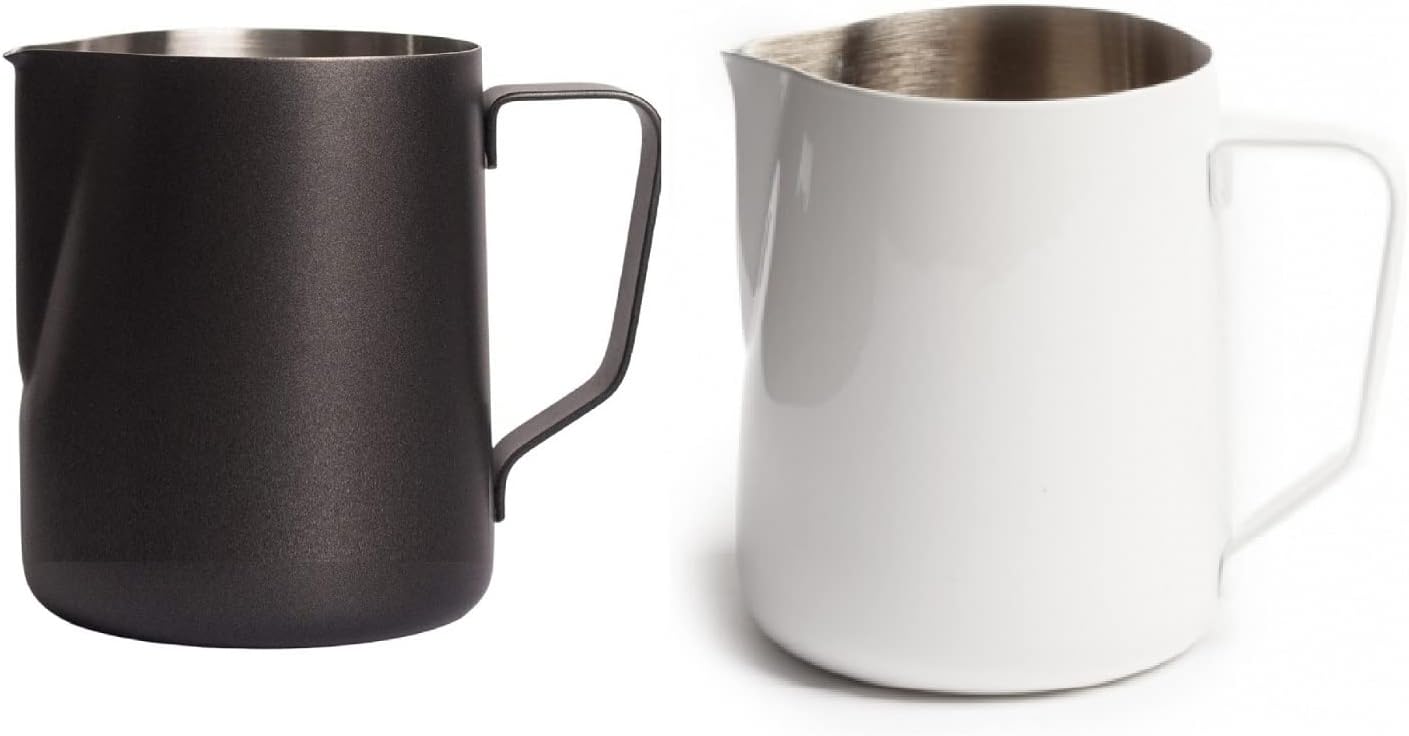 iKonbi Stainless Matte Black/White Milk Jug 600/800 ml of Each- Set of