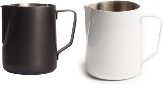 iKonbi Stainless Matte Black/White Milk Jug 600/800 ml of Each- Set of