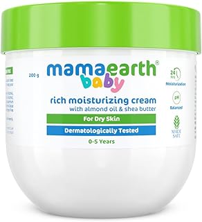 Mamaearth Baby Rich Moisturizing Cream With Almond Oil & Shea Butter For Dry Skin - 200 g