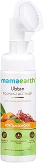 Mamaearth Ubtan Foaming FaceWash with Turmeric and Saffron for Tan Removal - 150ml | Remov