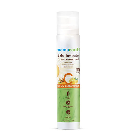 Mamaearth Skin Illuminate Sunscreen: SPF 50 Gel, Vitamin C & Turmeric, 50
