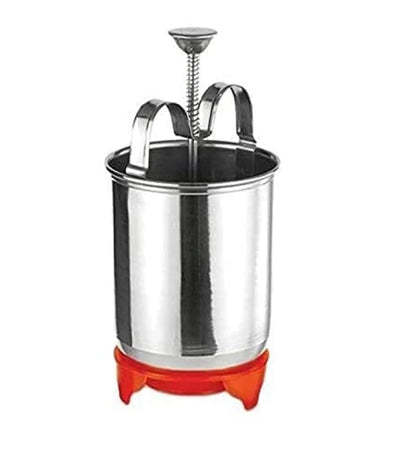 iKonbi Stainless Steel 17 in 1 Perfect Kitchen Tool Combo - Masher, Mendu WADA Maker, Spoon Rest, Chimta, Pakkad, Strainer, Whisk, Grater, Brush, Spatula, Zara, Palta, Tong, Cup Spoon, Pan, Spoodle