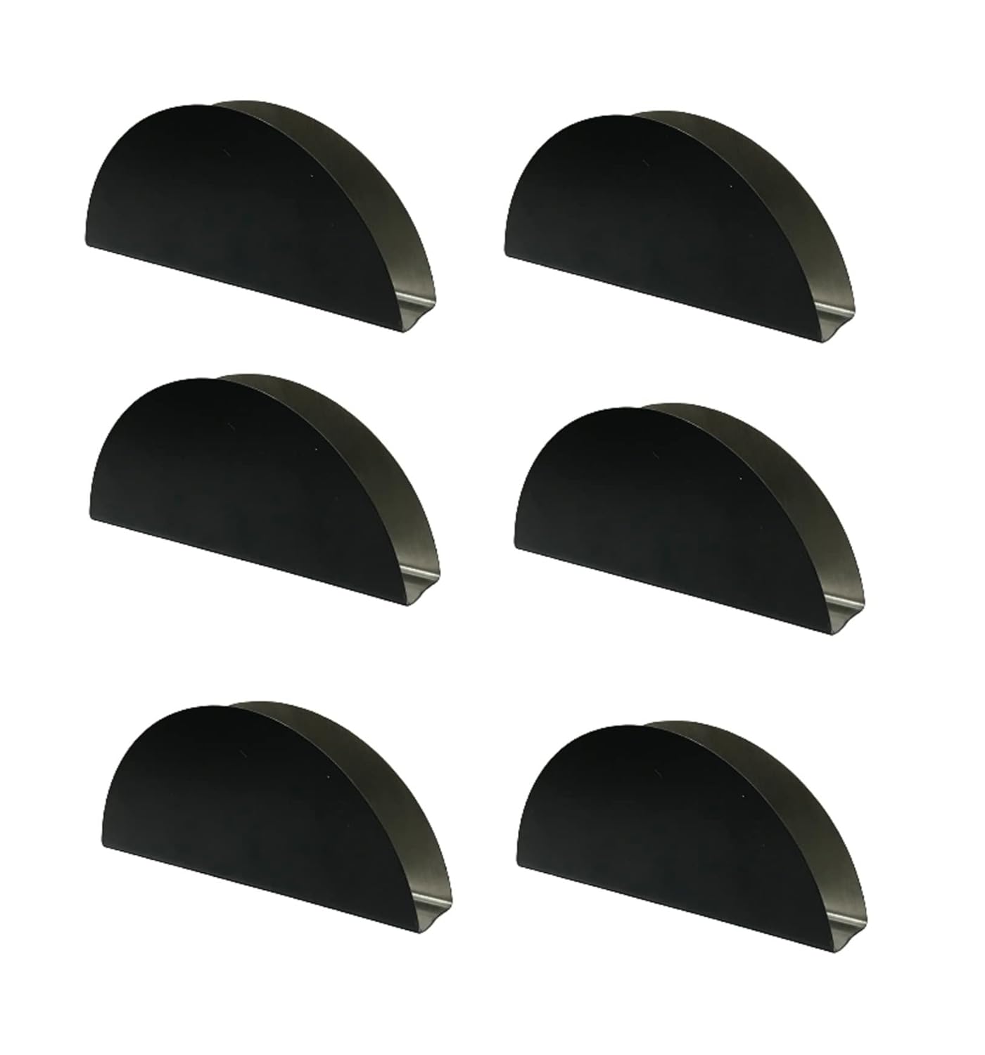 iKonbi Stainless Steel Black Matt Half Moon Shaped Napkin Holder