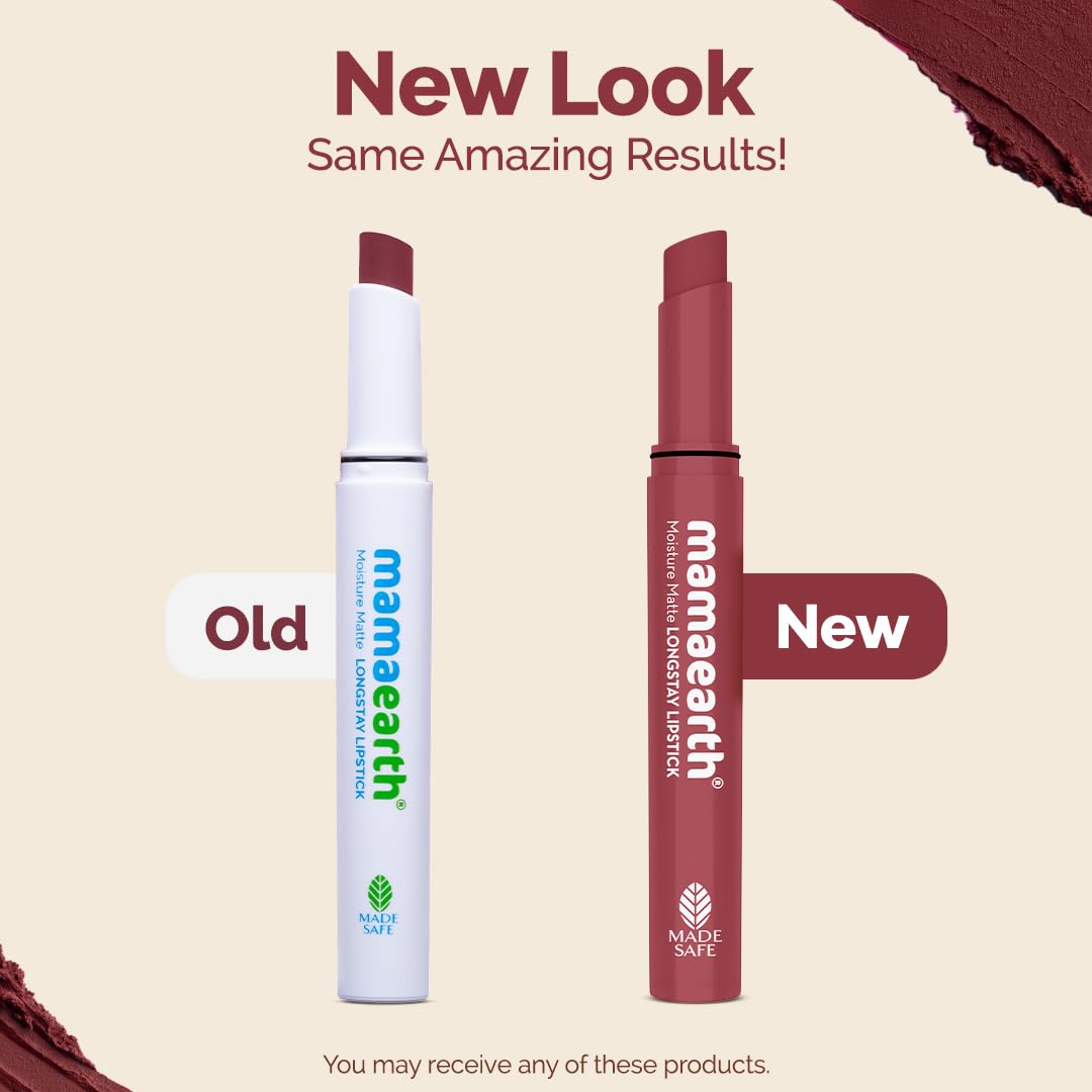 Mamaearth Moisture Matte Lipstick: 02 Plum Punch, Avocado Oil & Vitamin E, 2 g