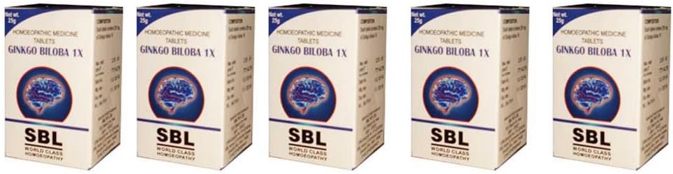 Ginkgo Biloba 1X Tablets SBL Homeopathy: 25g, Pack of