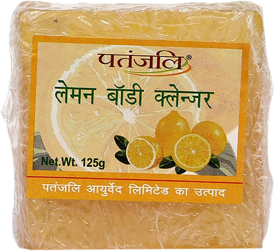 PATANJALI Lemon Body Cleanser, 125 G Yellow