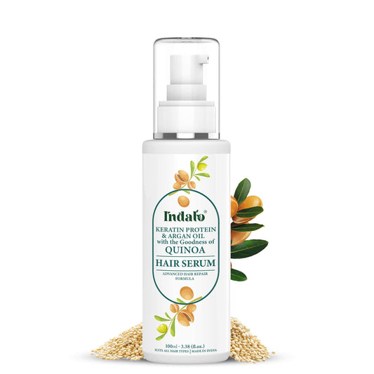 Indalo Quinoa Protein Hair Serum with Keratin Argan Oil for Silky and Soft, Smooth and Sh