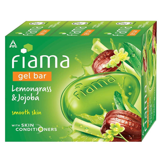 Fiama Gel Bar, Lemongrass And Jojoba for Smooth Skin, With Skin Conditioners, 125g (Pack O
