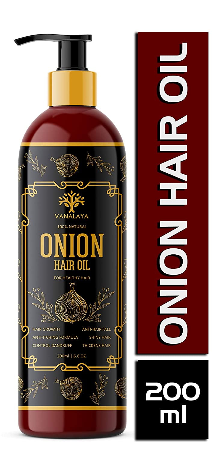 Vanalaya Onion HairOil with natural oils, Natural herbs and onion extract for men and wome