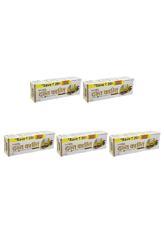 Pack Of 5 - Pantajali Dant Kanti Advance - 200 Gm (7 Oz)