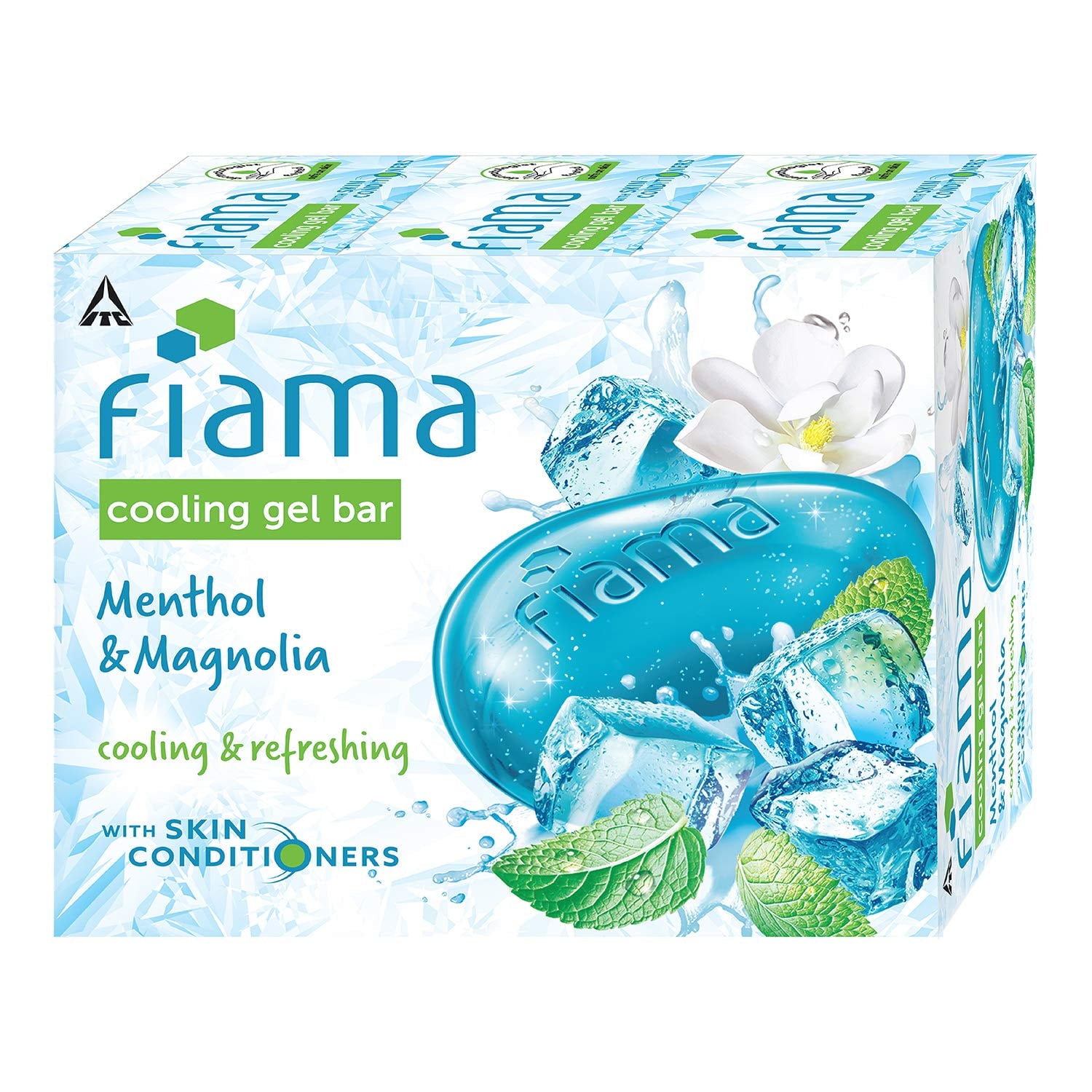 Fiama Cooling Gel Bar Menthol & Magnolia, With Skin Conditioners For Moisturized Skin, 125