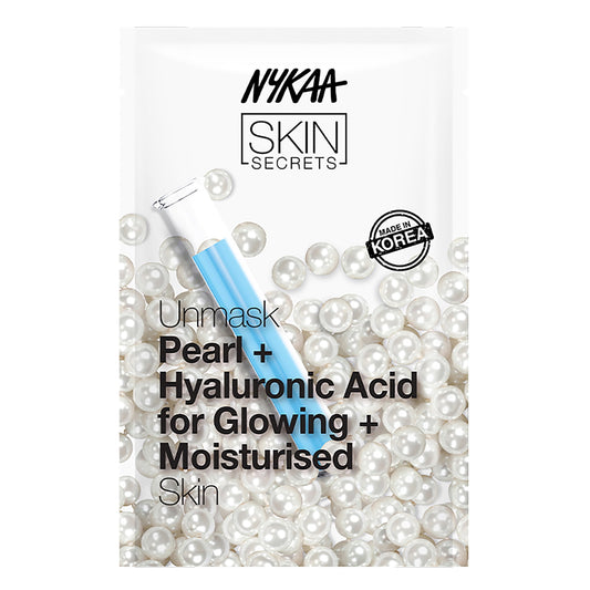 Nykaa Naturals Skin Bubble Sheet Mask, Pearl and Hyaluronic Acid, 0.67 oz