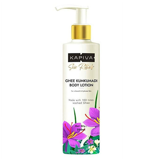 Kapiva Ghee Kumkumadi BodyLotion Ayurvedic BodyLotion with Kumkumadi Tailam , 24 Hours Moi
