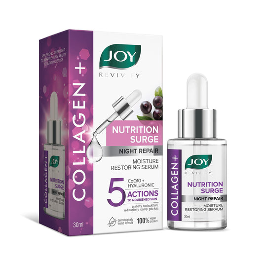 Joy Nutrition Surge Collagen FaceSerum For Night Repair | Moisture Restoring Serum With Po