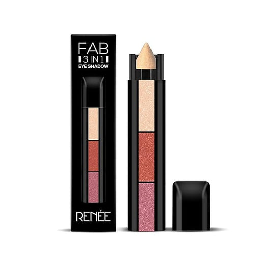 RENEE Fab 3 in 1 Eyeshadow 4.5gm - Highly Pigmented 3 Shades in 1 Stick, Adds Dimension an