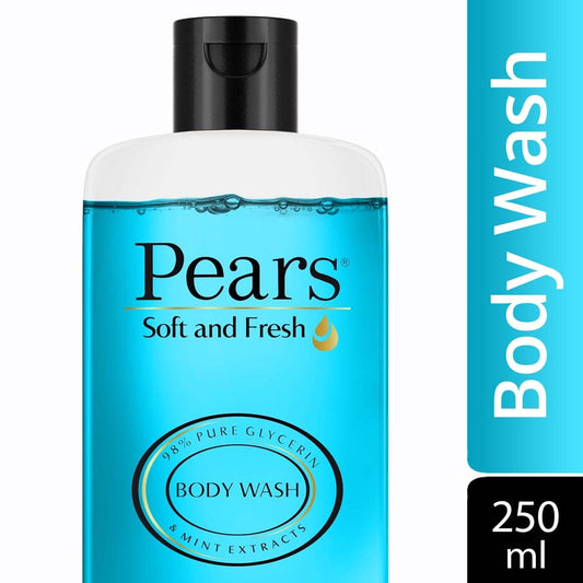 Pears Soft and Fresh BodyWash, Paraben Free Shower Gel with Mint Extracts(250ml)