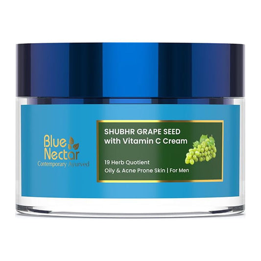 Blue Nectar Vitamin C Face Moisturizer for Oily & Acne Prone Skin with Grapeseed | Oil-Fre