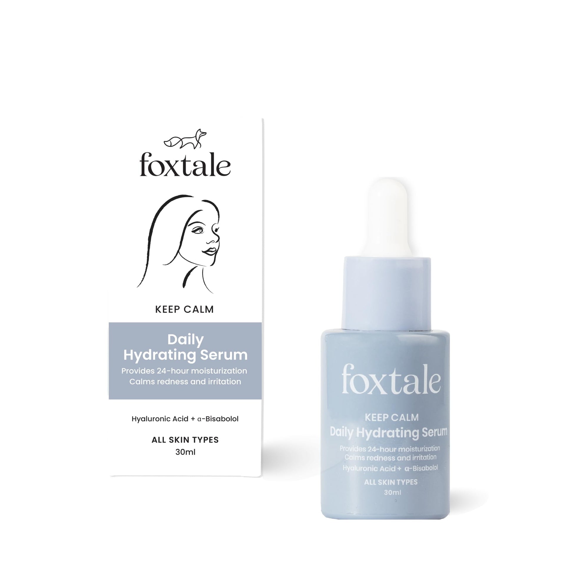 Foxtale Hyaluronic Acid Serum, For Intense 24-Hour Hydration & Redness Repair, Best For Dr