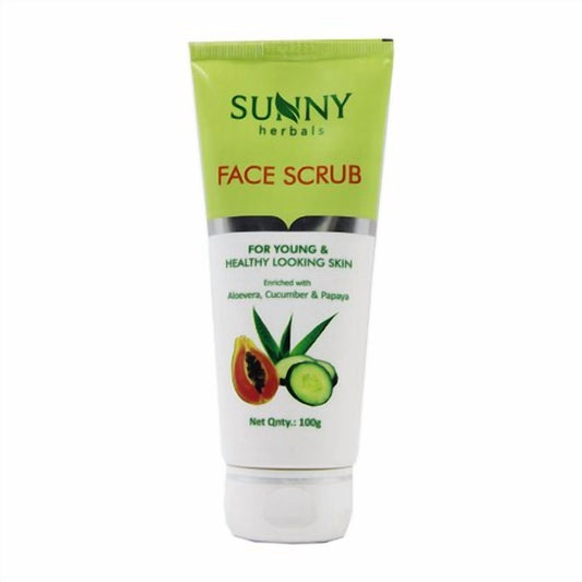 Sunny Herbals Face Scrub with Aloevera, Cucumber & Papaya - 100g