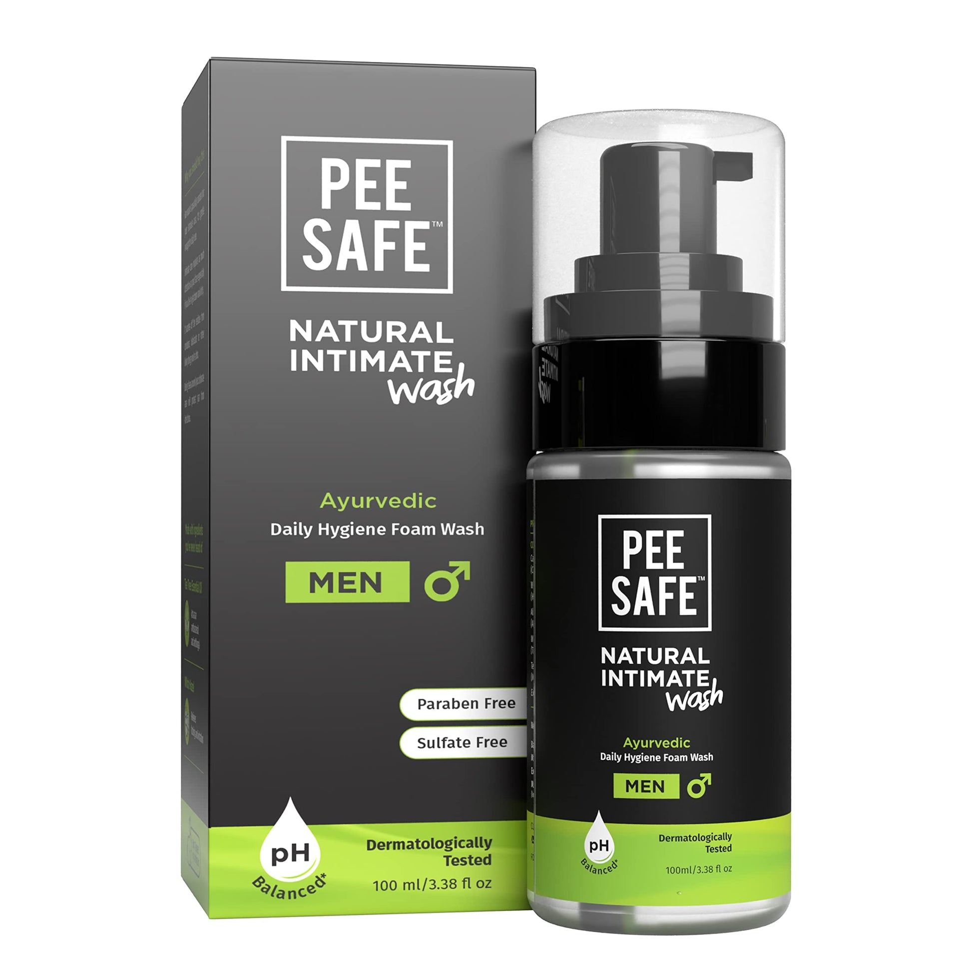 PEESAFE Natural Intimate Wash for Men | with Tea Tree Essential Oil | Ayurvedic | Mens Int