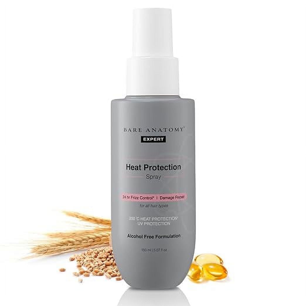 Bare Anatomy Heat Protection Spray Serum| Controls Frizz for up to 24 Hrs | Paraben Free |