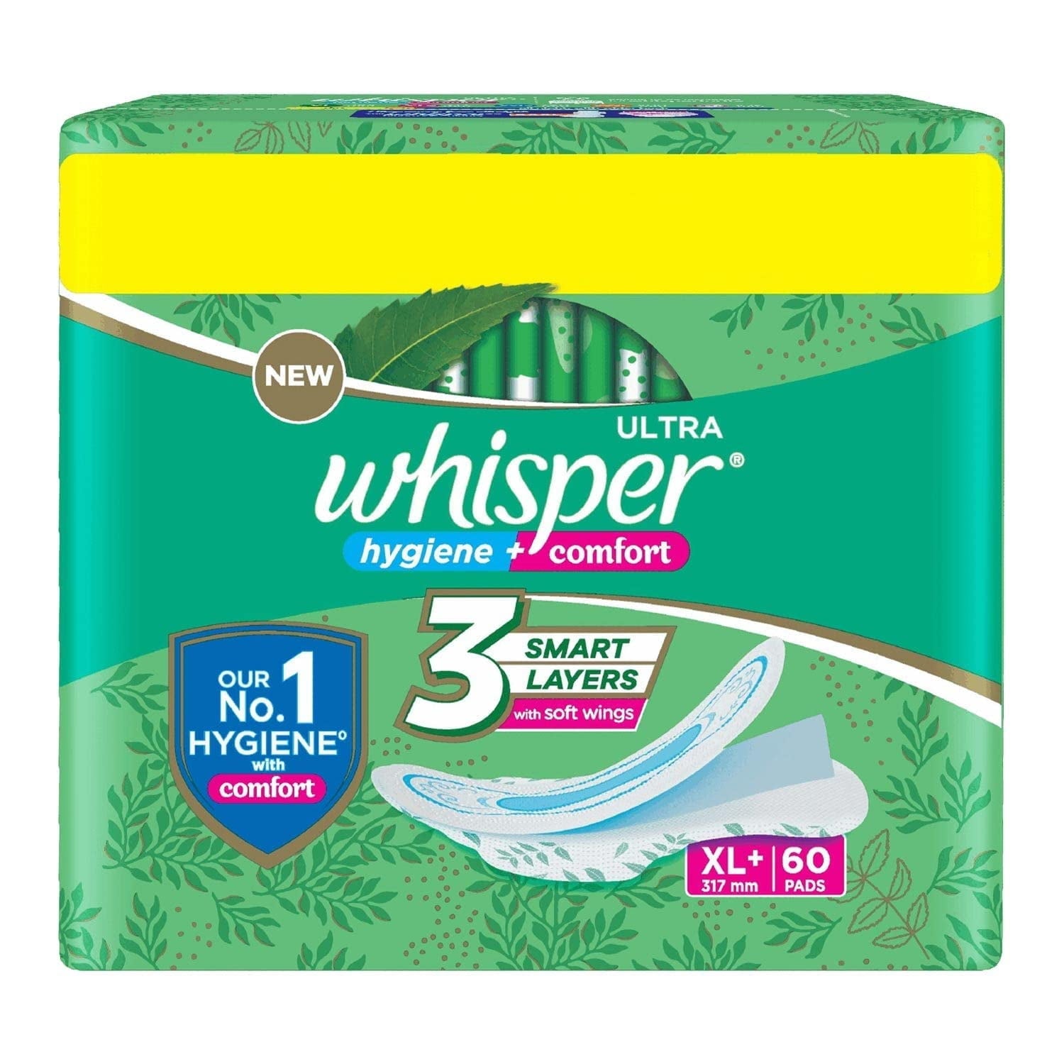 Whisper Ultra Clean XL+ Wings Pads: 60 U