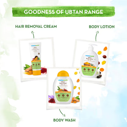 Mamaearth Ubtan Nourishing Hair Removal Cream: Turmeric & Saffron, 100 g