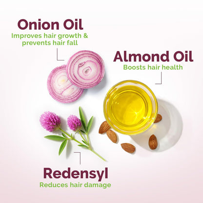 Mamaearth Onion HairOil with Onion & Redensyl for Hair Fall Control - 200 ml