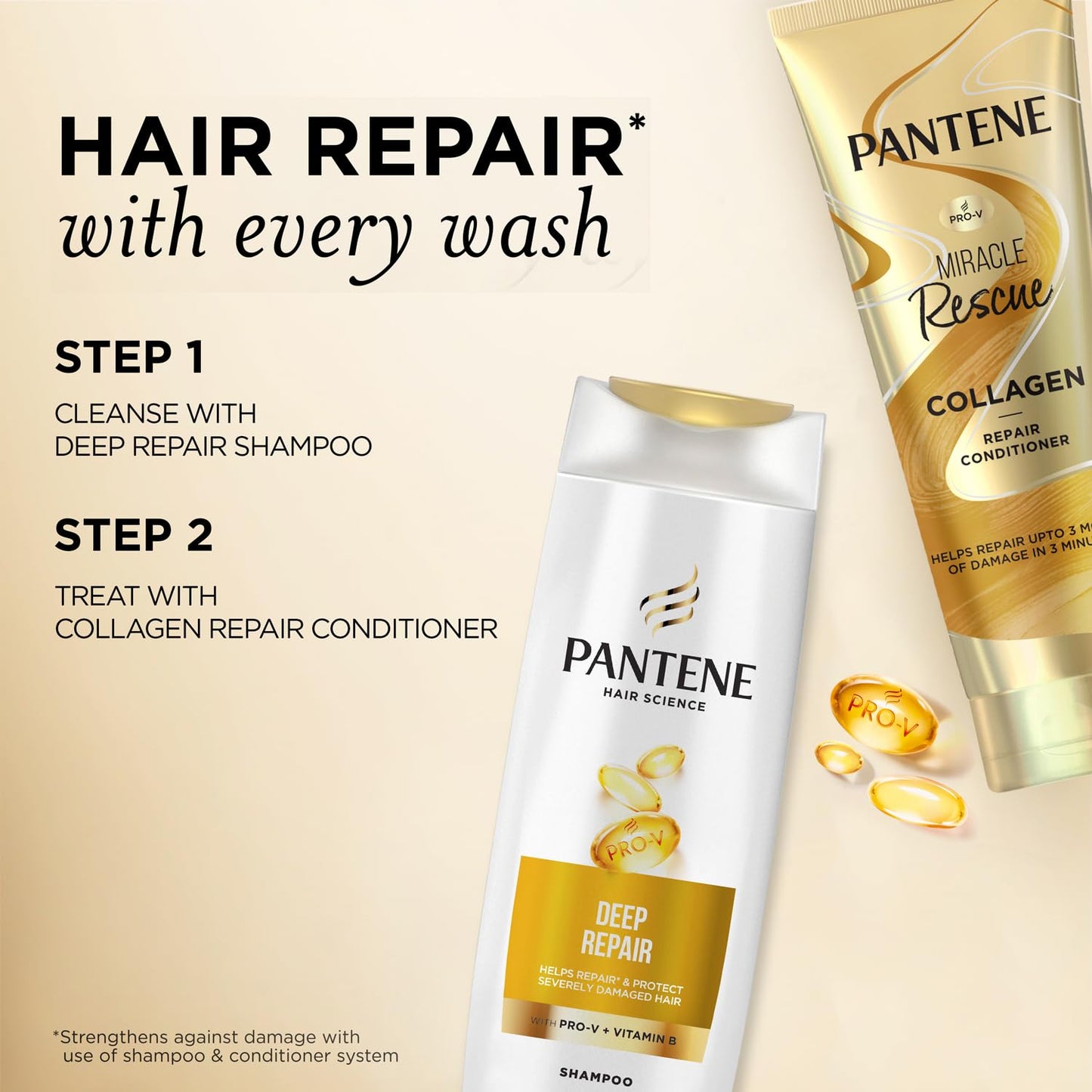 Pantene Advanced Hair Fall Solution Total Damage Care Shampoo, 340 ml