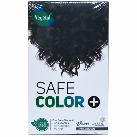 Vegetal Safe Color, Hair Color for Unisex, Dark Brown - 50g