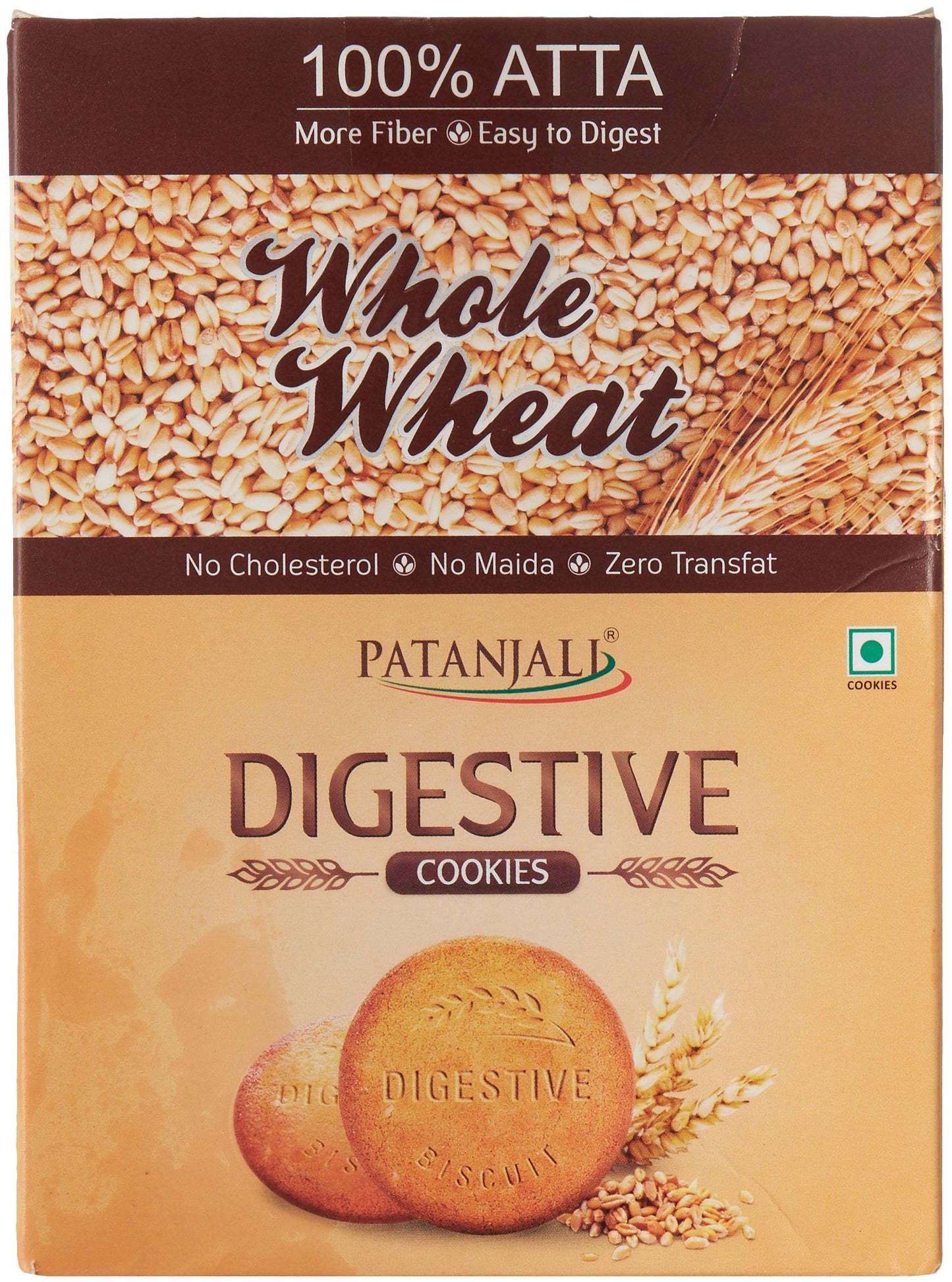 Patanjali Digestive Whole Wheat Biscuits, 250g